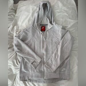Nike Light Gray Full-Zip Hoodie
